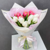Вперед к мечте! - букет из белых и розовых тюльпанов 2